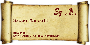 Szapu Marcell névjegykártya