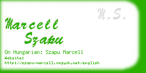 marcell szapu business card